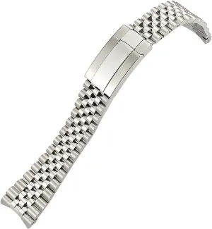 21mm 904L Solid Stainless Steel Watch Band Fit For Rolex Strap 41mm Oyster Perpetual Datejust Silver Luxury Brand Watchbands