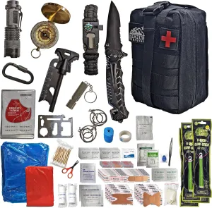 250-Piece Premium MOLLE Survival Kit – Tactical Gear & First Aid for Camping, Hiking, Fishing, and Hunting – Great Christmas & Birthday Gifts for Men, Husband, Dad, Boyfriend