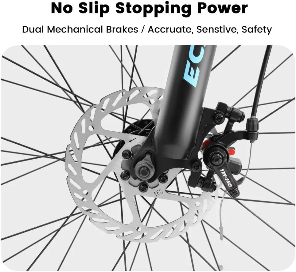 26 Inch Fat Tires Mountain Bike, 21-Speed All Terrain Bicycle with Disc Brakes & 4" Wide Fat Tire, City Snow Beach for Adults and Teenagers, Men's and Women's Mountain Bikes