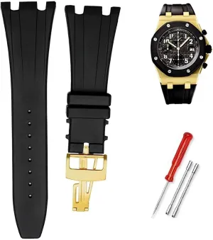 28mm Soft Rubber Watch Strap For AP ROYAL OAK 40mm 42mm Watchband Bracelet Wristband