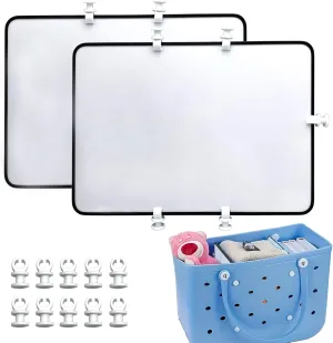 2pcs Bogg Bag Divider Tray X Large - Compatible Bogg Bag Organizer Insert - Black White