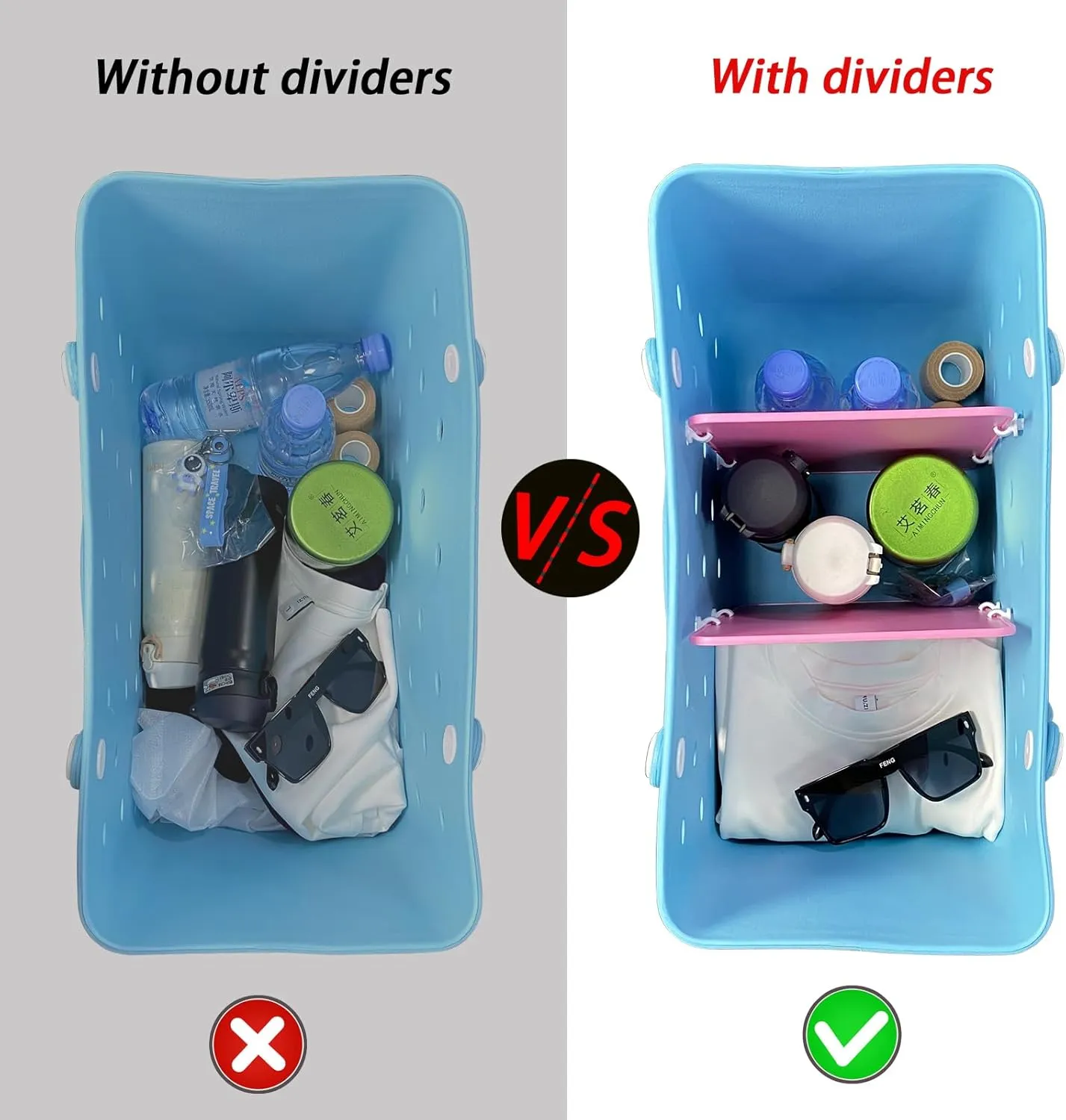 2pcs Bogg Bag Divider Tray - X Large Compatible - Green