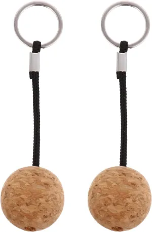 2pcs Cork Float Circle Key Ring Keychain for Keys Fishing Keychain Foam Floating Keychain Boating