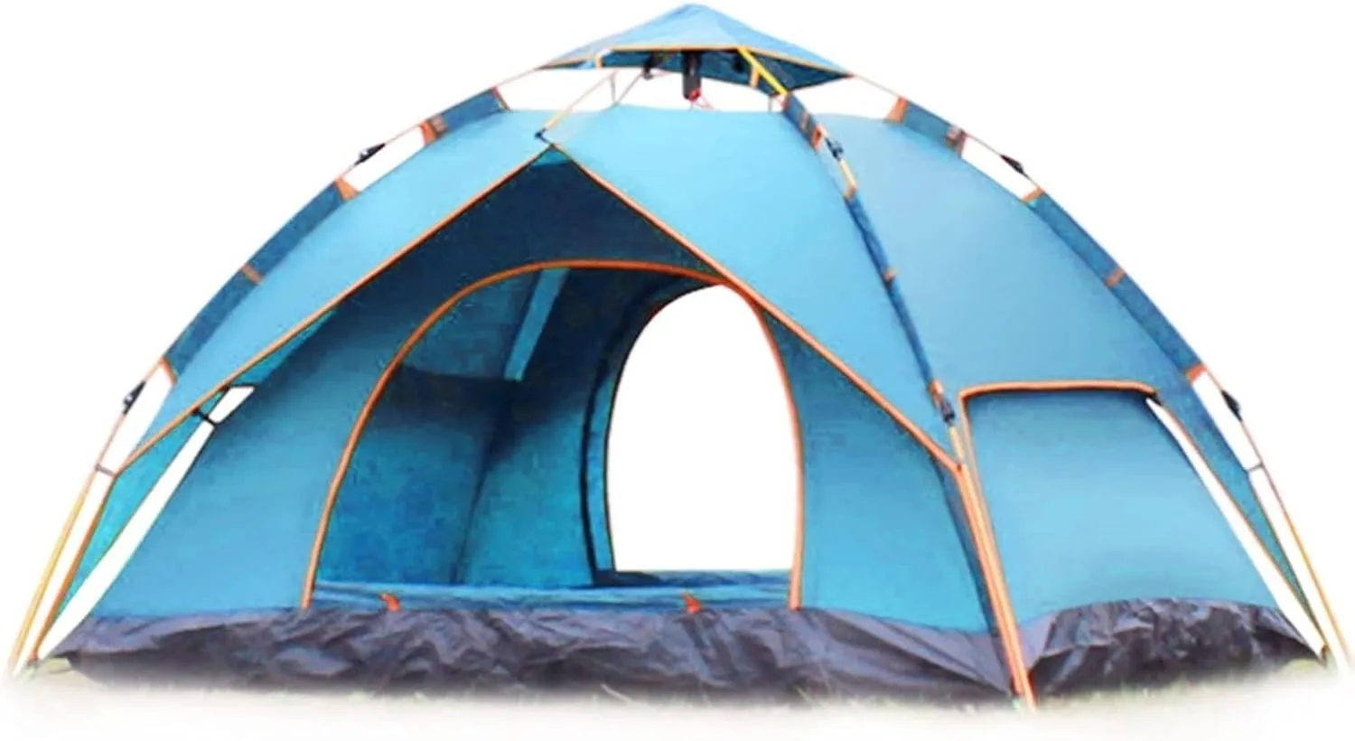 3-4 Person Automatic Family Camping Tent, 2-in-1 Waterproof, Breathable, Foldable Outdoor Tent for Hiking, Beach Backpacking