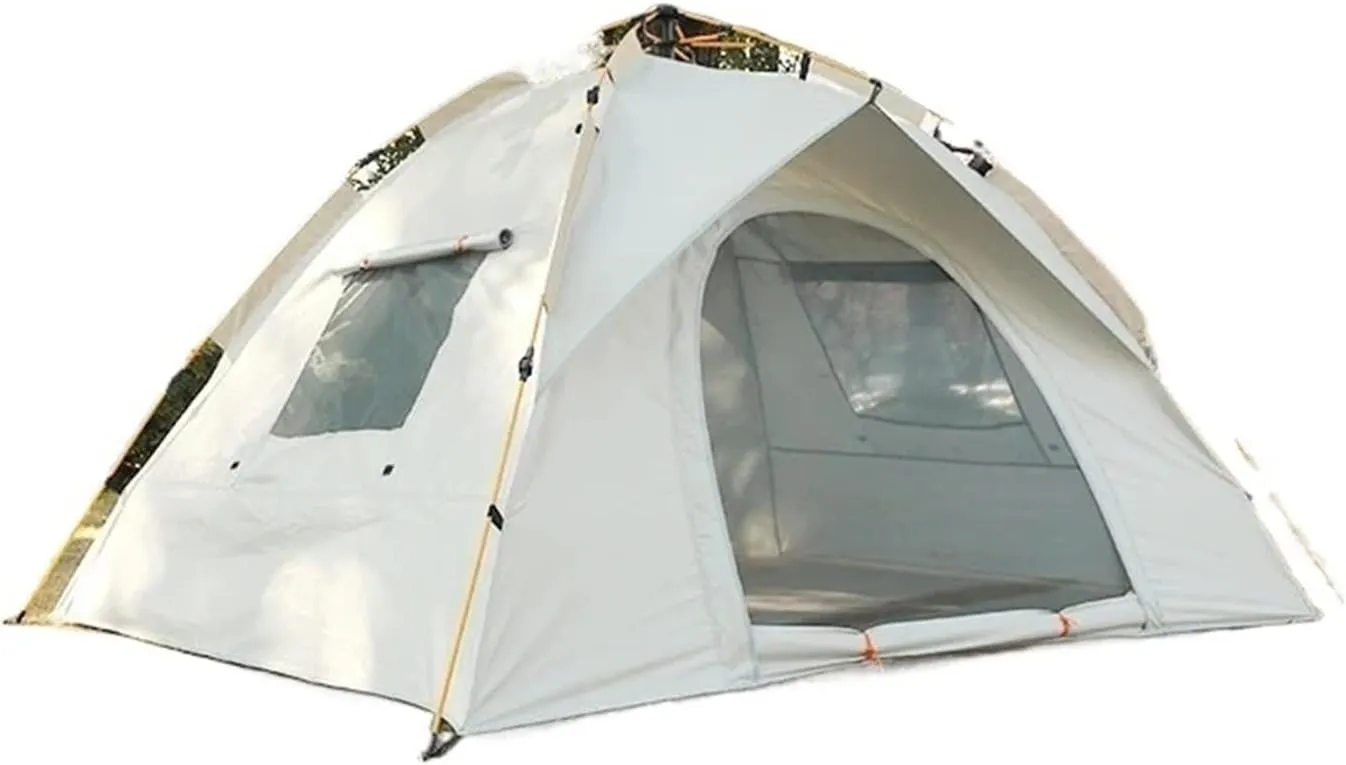 3-4 Person Automatic Pop Up Outdoor Family Camping Tent Easy Open Camp Tents Ultralight Instant Shade Portable Free Construction (Two Doors Two Window)