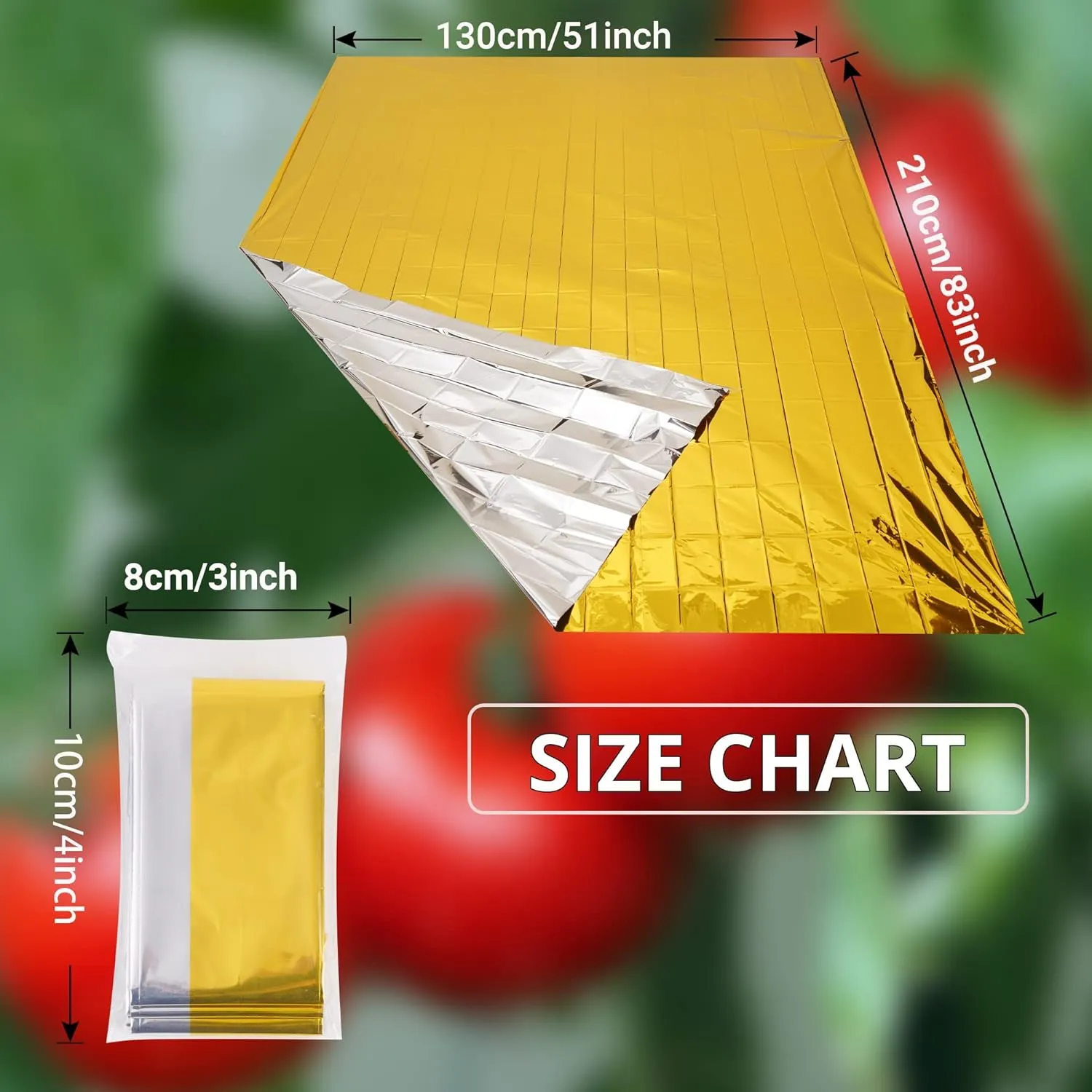 30 Pack High Reflective Mylar Sheets Plant Growth Mylar Films Garden Greenhouse Covering Foil Sheets for First Aid Blanket Growth Room Camera Reflector Simple Tent Outdoor Emergency(Gold,83x51 Inch)