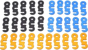 30pcs Aluminum Alloy Tent Rope Adjusters | Secure Grip Guyline Cord Tensioners for Camping/Hiking/Outdoor | 4.3cm Lightweight Sturdy Tent Accessories