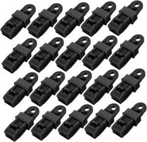 30pcs Heavy Duty Tent Clips Windproof Tarp Straps for Outdoor Camping Hiking