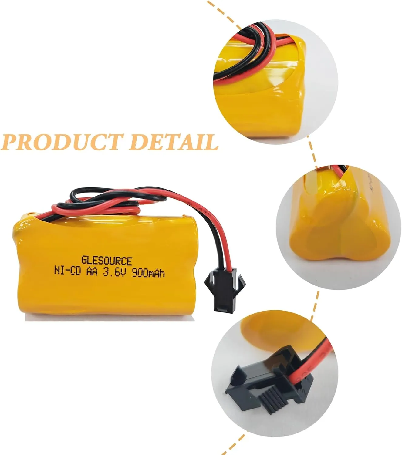 3.6 Volt Rechargeable Battery, Emergency/Exit Light Battery Compatible for Lithonia ELB B001 ELBB001 Lithonia EU2 LED Interstate ANIC1566 Unitech 0253799 (4 Pack)