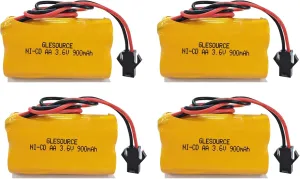 3.6 Volt Rechargeable Battery, Emergency/Exit Light Battery Compatible for Lithonia ELB B001 ELBB001 Lithonia EU2 LED Interstate ANIC1566 Unitech 0253799 (4 Pack)