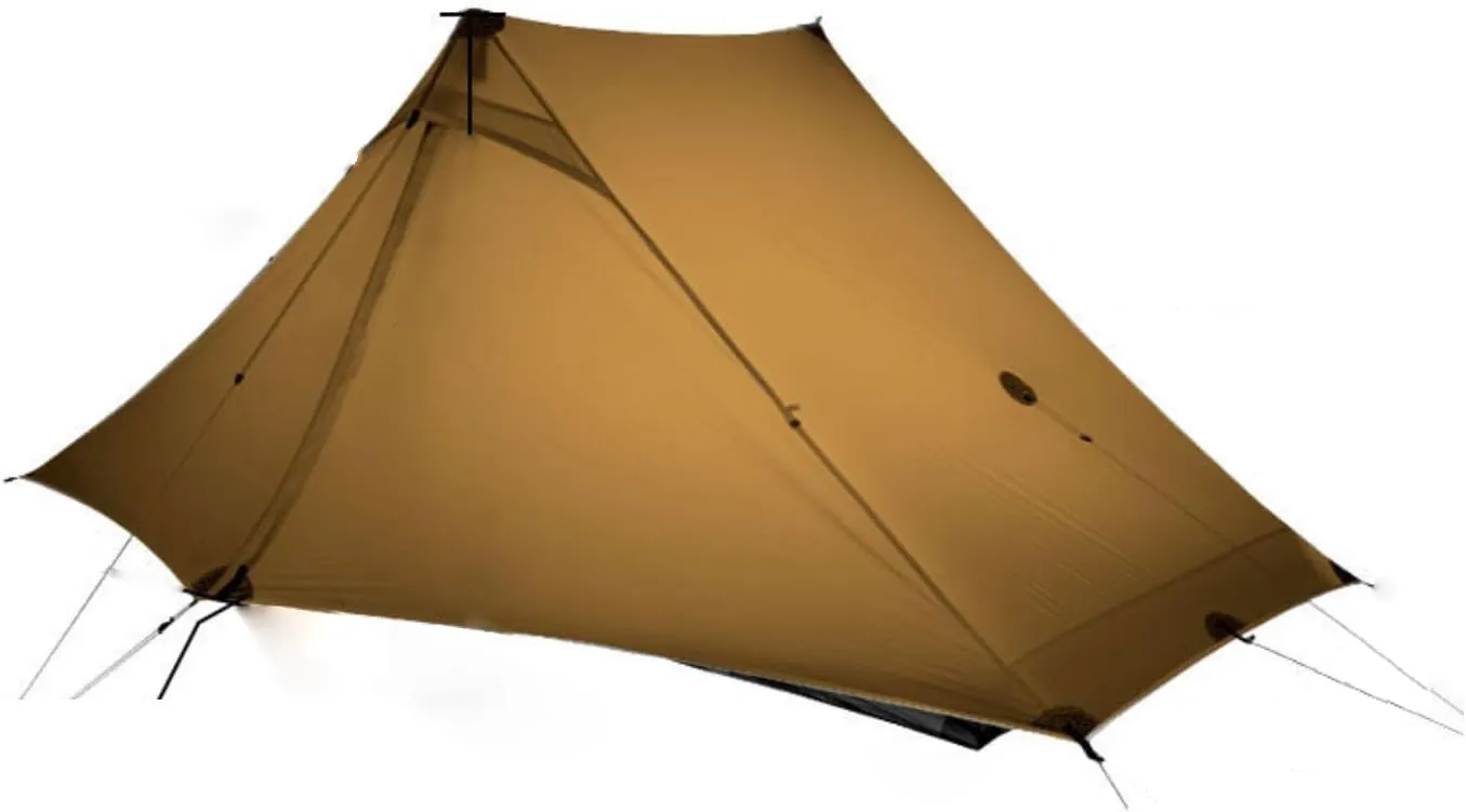 3F UL GEAR Blue Mountain 1/2Person Camping Poleless Tent, 3/4Seasons Waterproof Tent, Easy Set Up Hiking, Backpacking Silicon Coated Tent Shelter