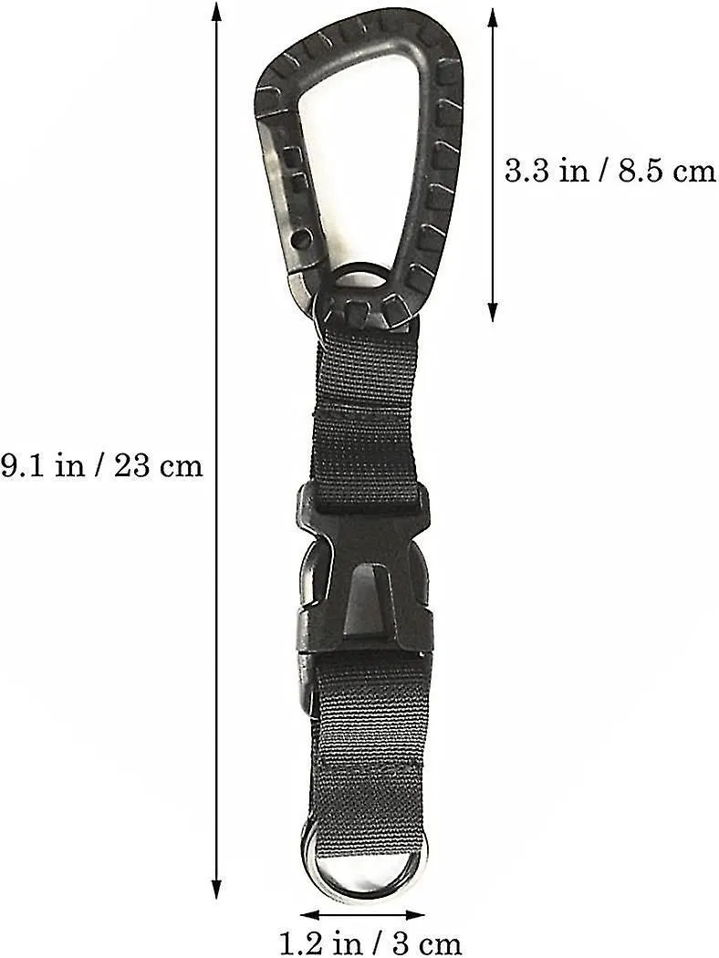 3pcs Tactical Gear Carabiner Clip Nylon Backpack Hanging Buckle Keychain
