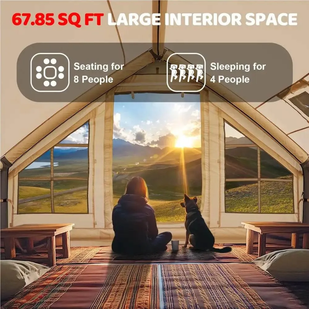 4-6 People Inflatable Tent Easy Set-Up for Camping