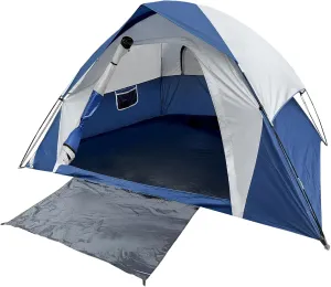 4-6 Person Dome Camping Tent, Double Layer Waterproof, Removable Rain Fly, for Outdoor Hiking, Fishing