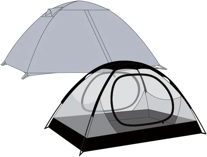 4 Person 3 Season Tent,Double Layer,Waterproof,Windproof for Family Camping Adventures
