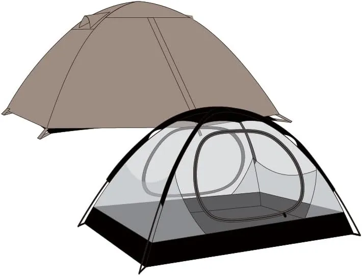4 Person 3 Season Tent,Double Layer,Waterproof,Windproof for Family Camping Adventures