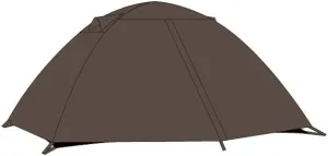 4 Person Chestnut Brown Dome Tent,Double Layer,Spacious,Waterproof for Family Camping