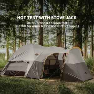 4 Season Waterproof Camping Tent with Stove Jack