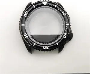 42MM Black Watch Case with Bezel For NH35A/ For NH36A Movement Conversion Kit For SKX007 Diving Watch Case