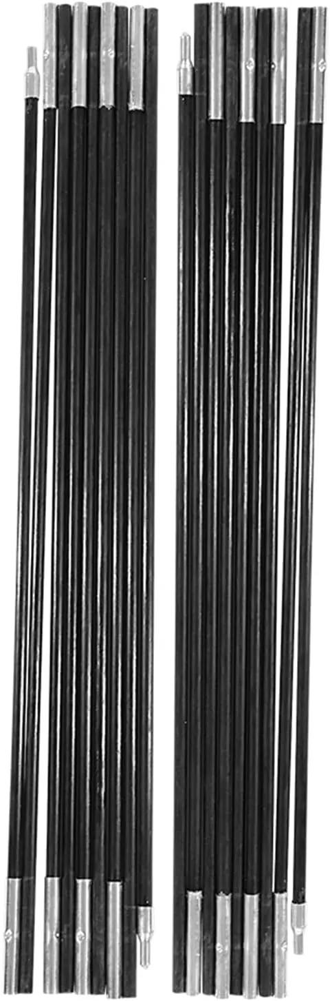 4.9M Fiberglass Camping Tent Pole,Bars Outdoor Support Rods Awning Frames Kit, for soft places, such as soil, meadow, etc