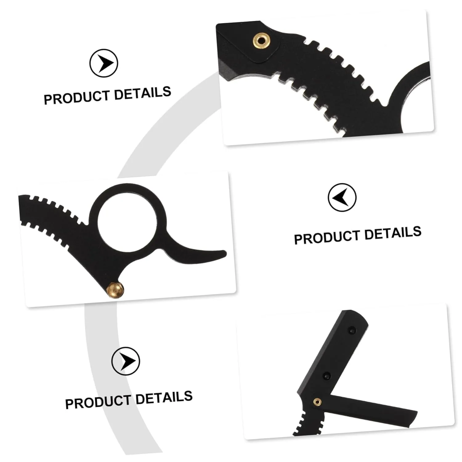 4pcs Manual Beard Shaver Traditional Straight for Men Safe Finger for Precise Grooming Barber Shops and Salons