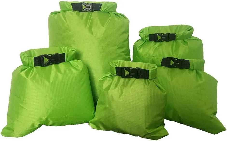 5 Pack Safe & Dry Bag with Water Resistant, Ultralight 1.5L-6L Dry Sack Packing Waterproof Storage Bags for Kayaking, Camping, Boating, Floating and Outdoor Surviva
