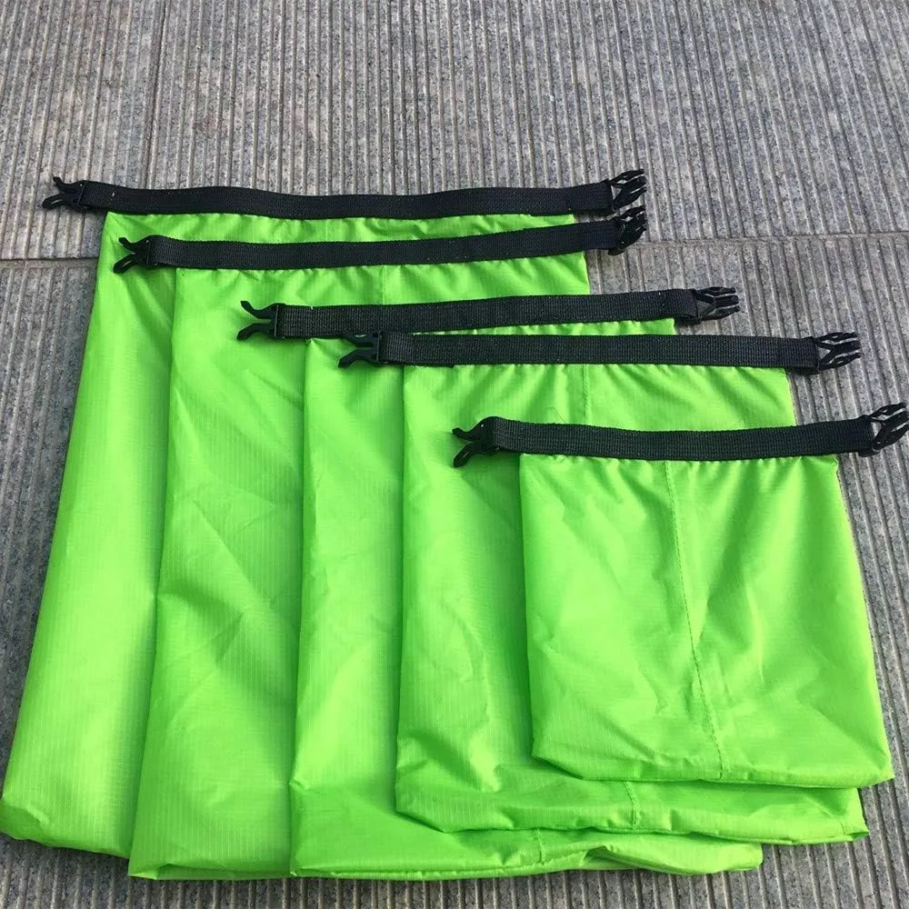 5 Pack Safe & Dry Bag with Water Resistant, Ultralight 1.5L-6L Dry Sack Packing Waterproof Storage Bags for Kayaking, Camping, Boating, Floating and Outdoor Surviva