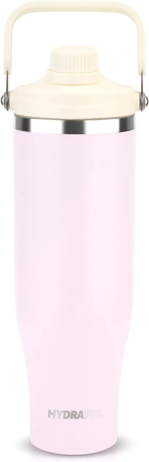 50 oz Stainless Steel Water Bottle with Spout Lid & Handle, Insulated Large Hydration Bottle for Cold & Hot Drinks, Leak-Proof Metal Tumbler for Travel, Gym, and Outdoor