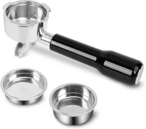 51mm Full Stainless Steel Portafilter With 2 Spouts Compatible for CASABREWS Espresso Machine CM5418, 3700Essential, Mr. Coffee Espresso and Cappuccino Machine, Wirsh Espresso Maker
