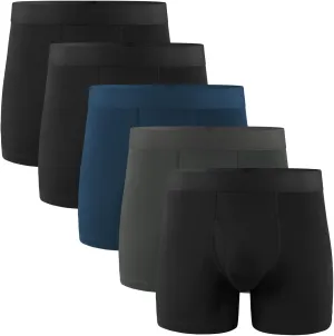 5Mayi Men's Underwear Boxer Briefs Cotton Regular Long Mens Boxer Briefs Underwear Men Pack S M L XL XXL