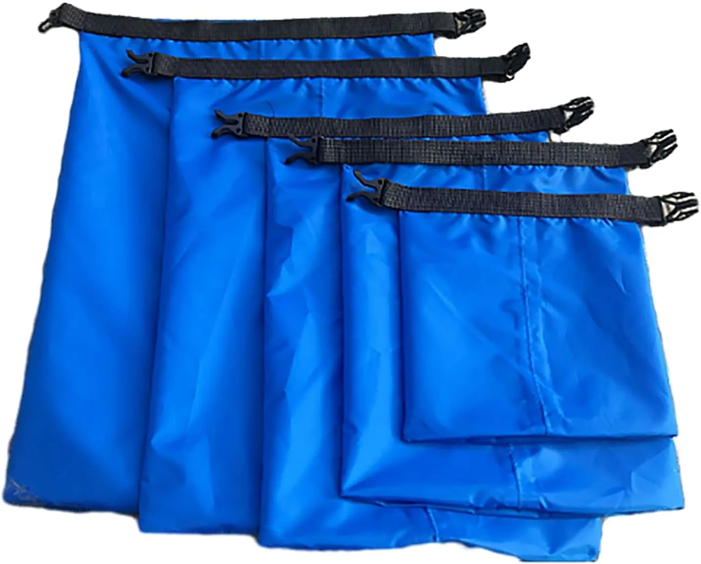 5Pcs Dry Bag Outdoor Beach Buckled Storage Sacks Lightweight Dry Bag for Campings Kayaking Backpacking