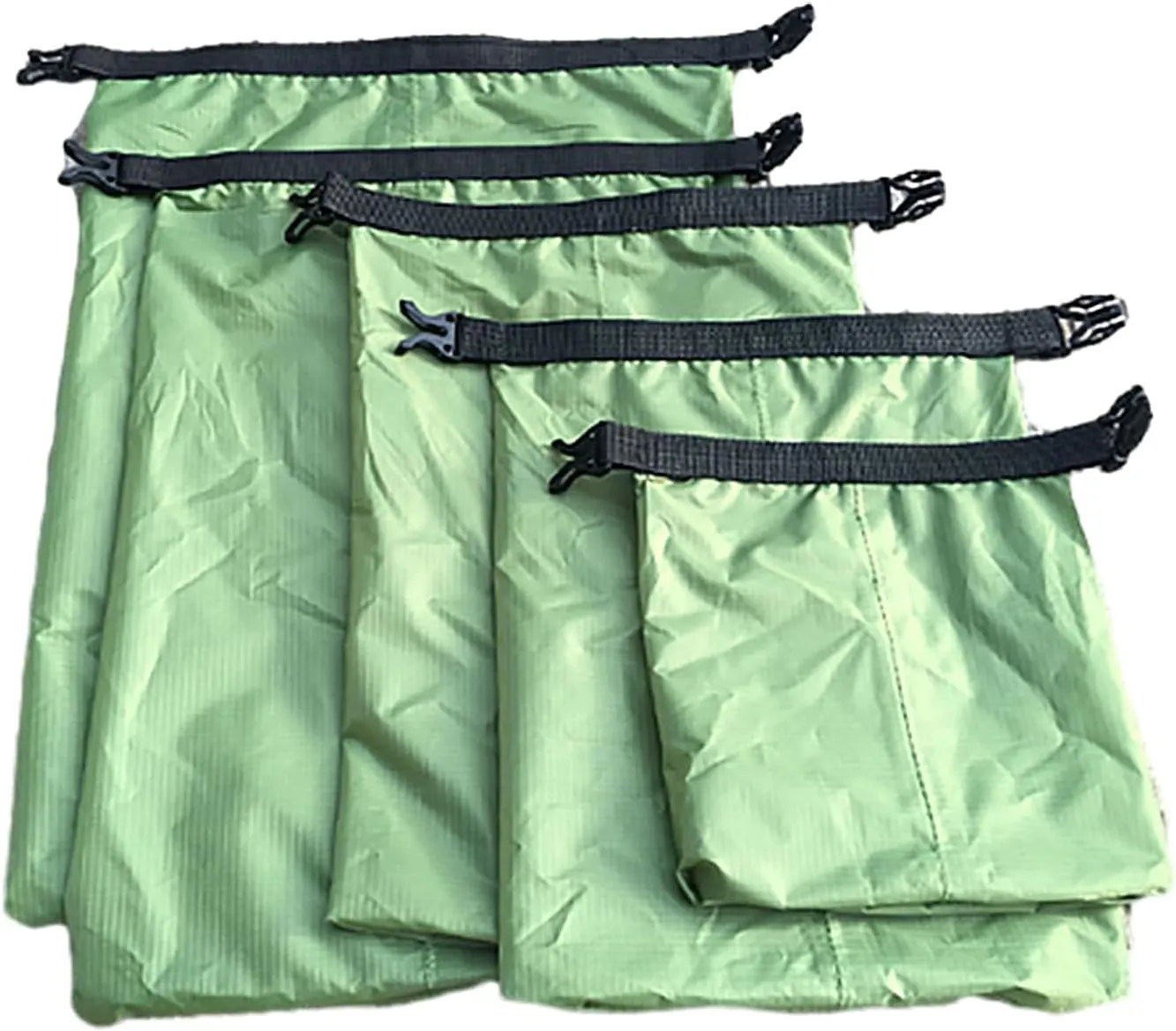 5Pcs Dry Bag Outdoor Beach Buckled Storage Sacks Lightweight Dry Bag for Campings Kayaking Backpacking