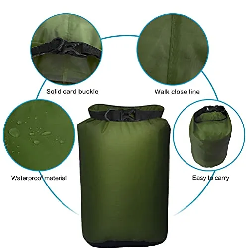 5pcs Waterproof Dry Sacks,Lightweight Outdoor Dry Bags 20L/12L/10L/6L/3.5L