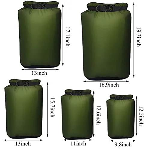 5pcs Waterproof Dry Sacks,Lightweight Outdoor Dry Bags 20L/12L/10L/6L/3.5L