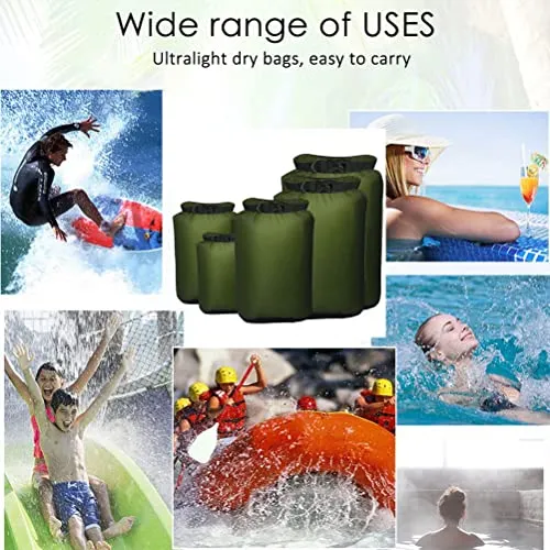 5pcs Waterproof Dry Sacks,Lightweight Outdoor Dry Bags 20L/12L/10L/6L/3.5L