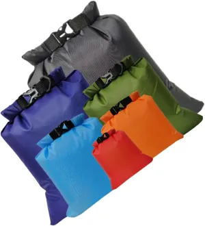 6 Pack of Waterproof Storage Bags Roll up Dry Bags Small Storage Pouches Outdoor Camping Supplies for Hiking Tote Floating