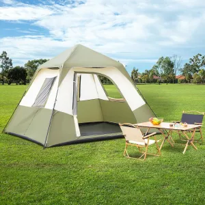 6 Person Camping Tent,Instant Cabin Tent,Portable Easy Set Up Family Tent for Camp, Setup in 60 Seconds with Rainfly & Windproof with Carry Bag for Family Camping & Hiking