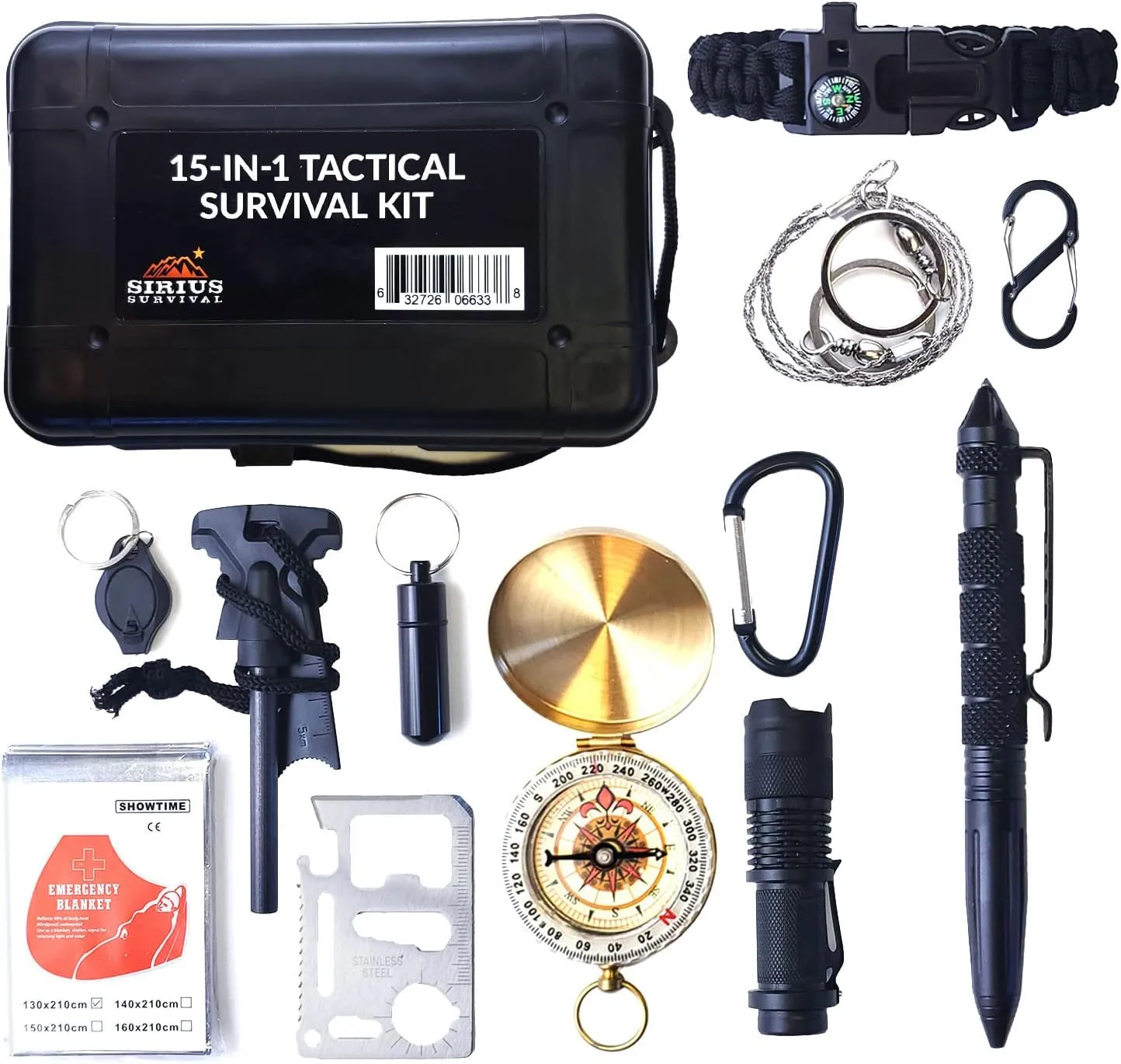 6 Person Emergency Kit/Survival Backpack for 72 Hours for Natural Disasters, Hurricanes, Emergency or Bug Out Situations