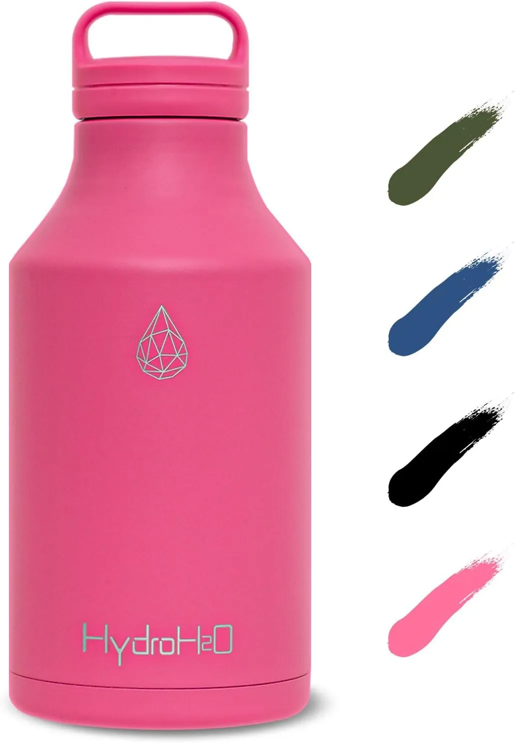 64oz Stainless Steel Water Bottle, 1/2 gallon Vacuum Insulated Durable Jug, BPA-Free Metal Flask,Lightweight Double Wall Large Thermos for camping,sports,Gym, (Half Gallon Pink)