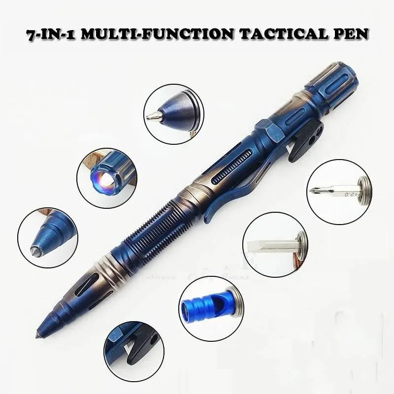 7-in-1 Multi-Tool Pen - Camping Survival Gadget
