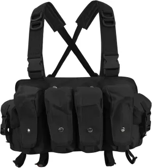 7 Pockets Tactical Chest Rig Vest Adjustable Chest Rigs Tactical with Mag Pouch X Harness for Men Women