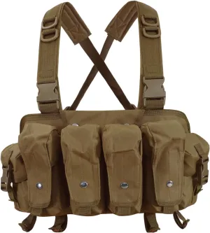 7 Pockets Tactical Chest Rig Vest Adjustable Chest Rigs Tactical with Mag Pouch X Harness for Men Women