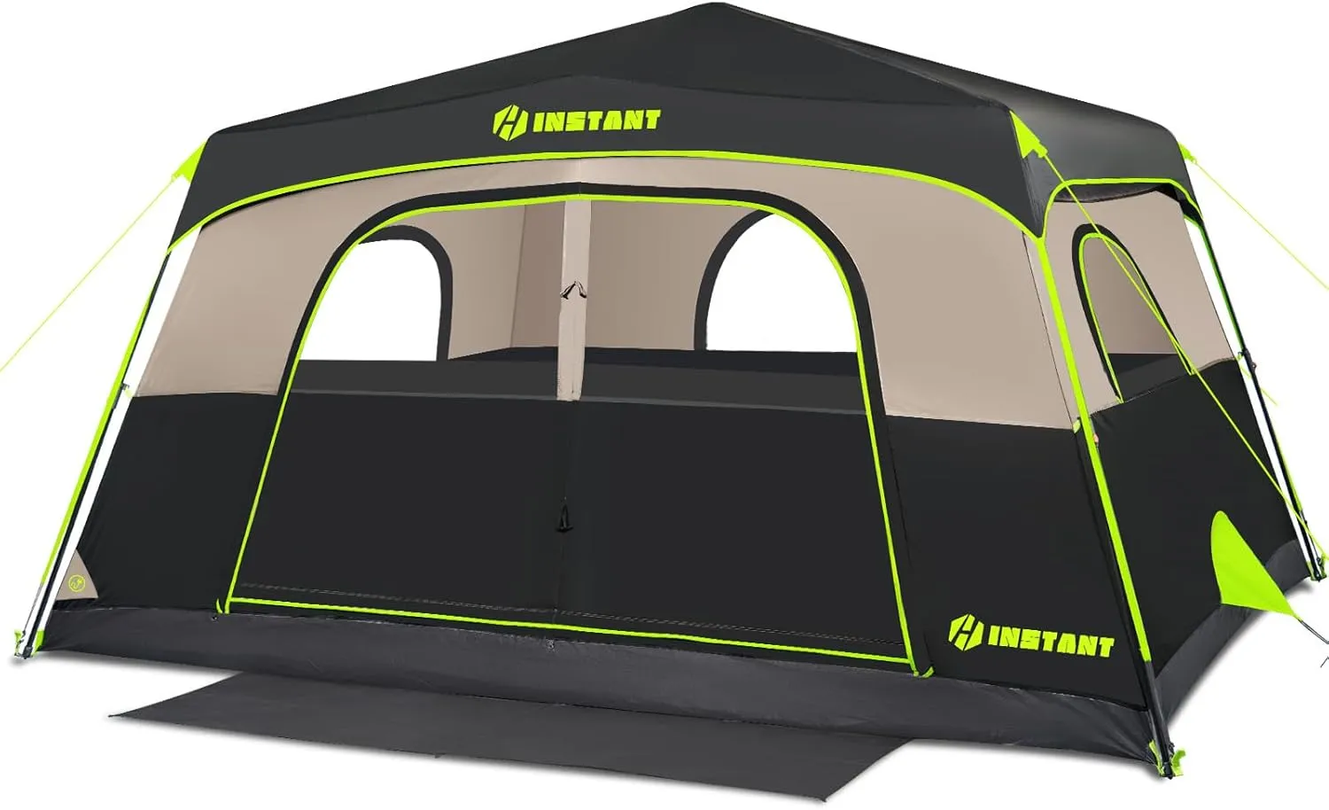 8 Person Instant Tent, Waterproof Pop Up Tents for Camping with Rainfly, 60 Seconds Easy Setup, Automatic Cabin Tent for Family Camping with Expandable Carry Bag & Upgraded Ventilation