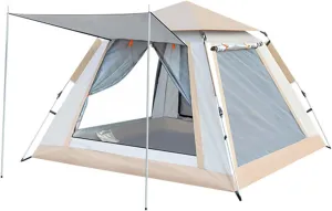 83x83x55 inch Ultralight Camping Tent, Instant Pop Up Tents for 2/3/4 Person, Family Tent with Removable Rain Fly, Portable Waterproof & Windproof Outdoor Tent, Tents for Camping
