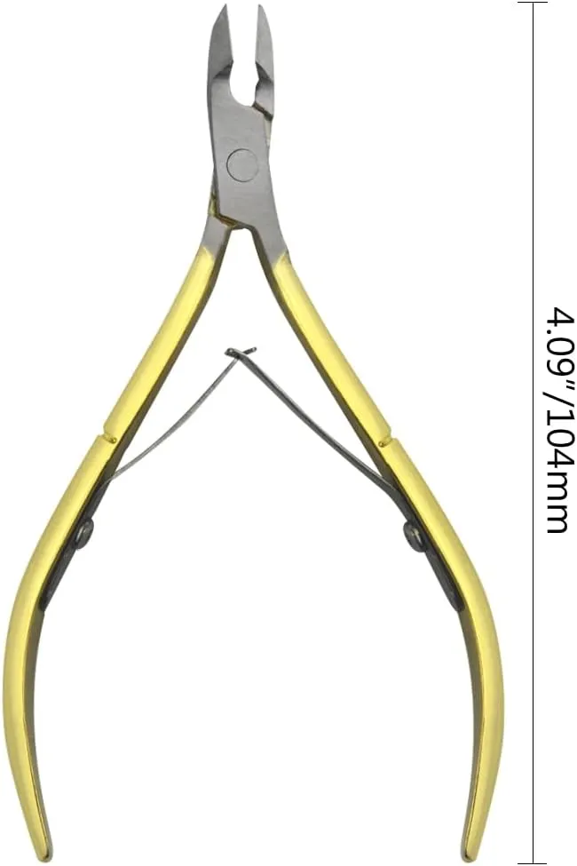 8Pieces Cuticle Trimmer Cuticle Nipper Cuticle Remover Cuticle Cutter Stainless Steel Cuticle Cutter Clipper Nail Tools for Fingernails and Toenails (Gold)