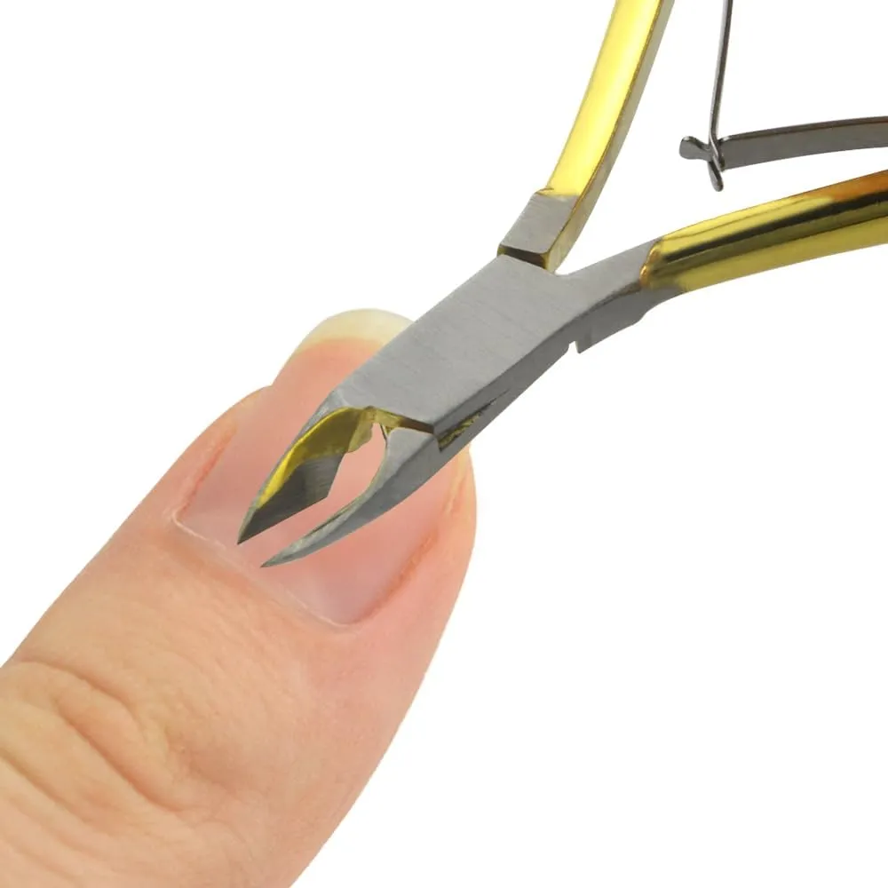 8Pieces Cuticle Trimmer Cuticle Nipper Cuticle Remover Cuticle Cutter Stainless Steel Cuticle Cutter Clipper Nail Tools for Fingernails and Toenails (Gold)