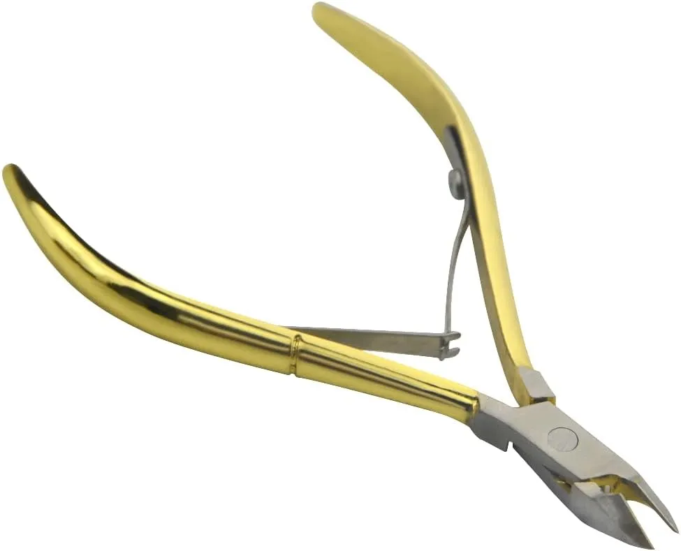 8Pieces Cuticle Trimmer Cuticle Nipper Cuticle Remover Cuticle Cutter Stainless Steel Cuticle Cutter Clipper Nail Tools for Fingernails and Toenails (Gold)