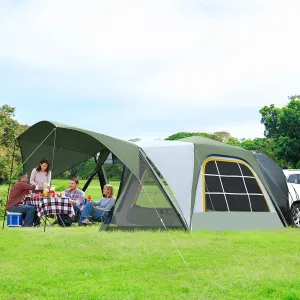 ABORON 4/6/8 Person SUV Tent, Easy Setup & Spacious SUV Tailgate Tent with Large Mesh Windoors, Rainfly & Awning, Perfect for Family & Group Outdoor Adventures
