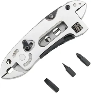 Adjustable Spanner Wrench Set Pliers Multi Tool Small Wrench Style Stainless Steel Emergency Gear