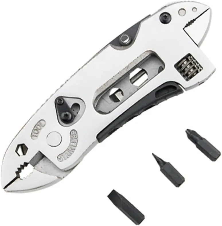Adjustable Spanner Wrench Set Pliers Multi Tool Small Wrench Style Stainless Steel Emergency Gear